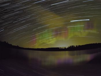 Scenic view of star field against sky at night