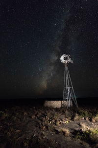 Windmill with milky way in the background