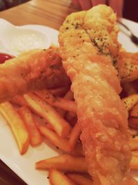 Close-up of food on table