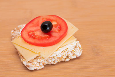 Close-up of dessert on table