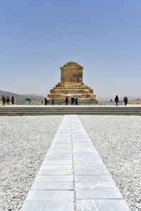 View of temple against clear sky