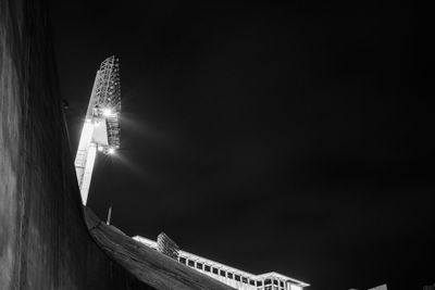 Low angle view of illuminated building