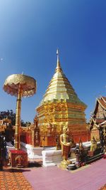 Statue of temple against sky