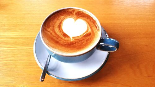 Coffee cup on table