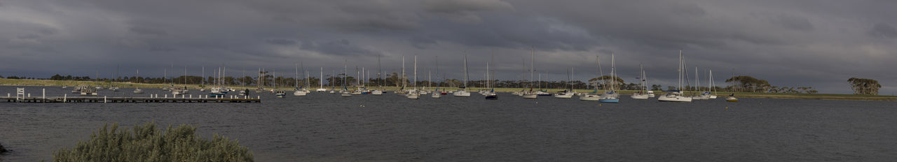 Panoramic view of beach against sky