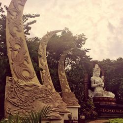 Low angle view of statue