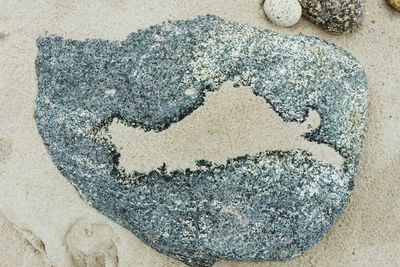 Close-up of heart shape on wall