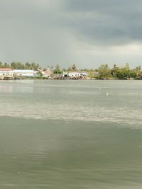 Scenic view of river against sky