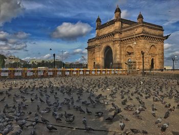 View of historical building against cloudy sky