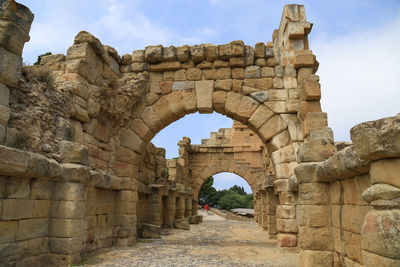 Low angle view of historical building