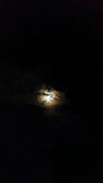 Low angle view of moon in sky