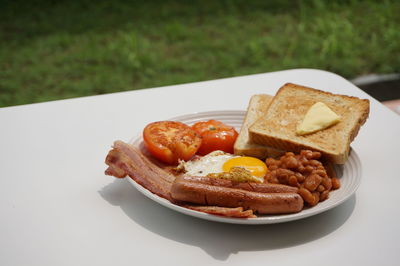 Close-up of food in plate