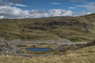 The abandoned cwmorthin slate quarry at blaenau ffestiniog in snowdonia, wales