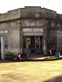 Cars parked in front of building