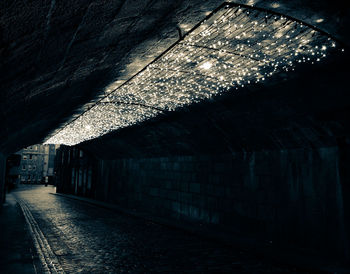 View of empty tunnel