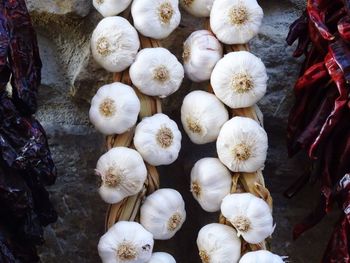 High angle view of pebbles