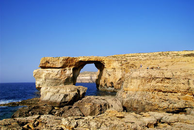 Built structure against clear blue sky