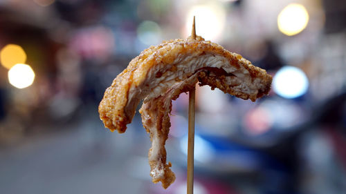 Taiwanese famous fried chicken at taipei night market