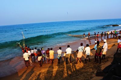 Group of people on beach
