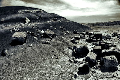 View of rocks against sky