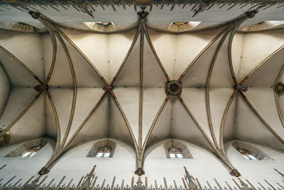 Saint nicolas church is a gothic cathedral in trnava, slovakia. interior, ceiling
