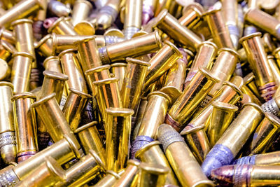 Full frame shot of bullets