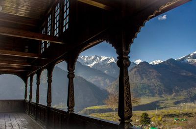 Scenic view of mountain range against sky