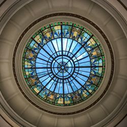 Low angle view of skylight