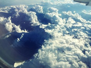 Aerial view of clouds in sky