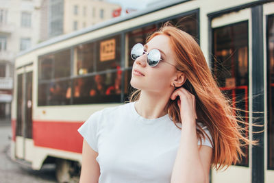 Portrait of beautiful woman