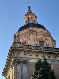 Low angle view of building against clear sky