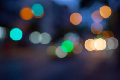 Defocused image of lights