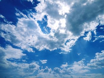 Low angle view of clouds in sky