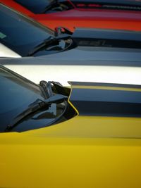 Close-up of yellow car