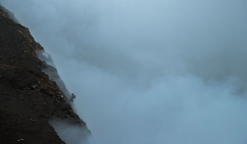 Low angle view of mountain against sky