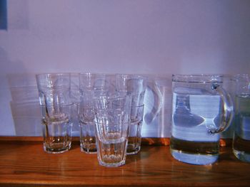 Close-up of wine glass on table