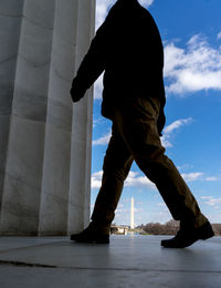 Man with arms outstretched