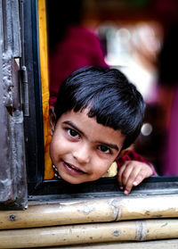 Portrait of boy smiling