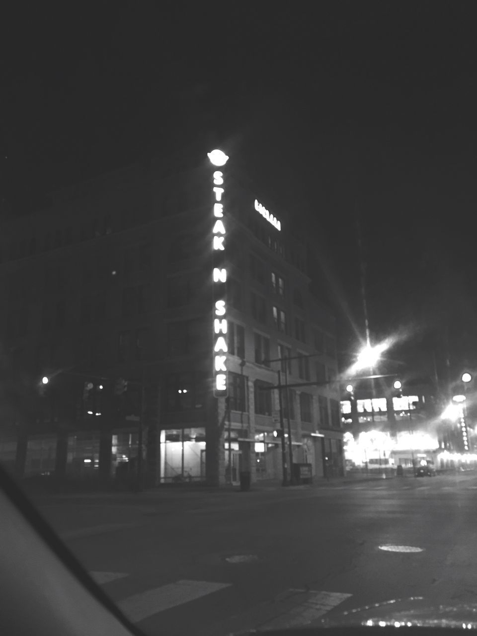 ILLUMINATED STREET LIGHT AT NIGHT