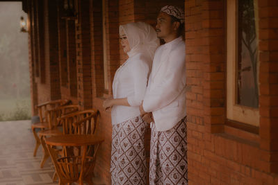 People standing in temple