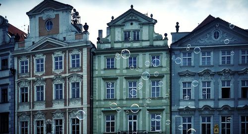 Low angle view of buildings in city
