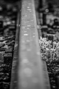 Close-up of railroad track