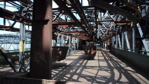 People walking on bridge