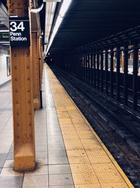 View of railroad station platform