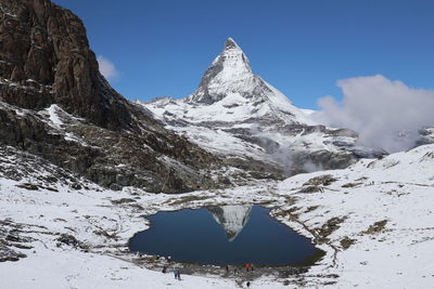 Matterhorn, riffelsee lake