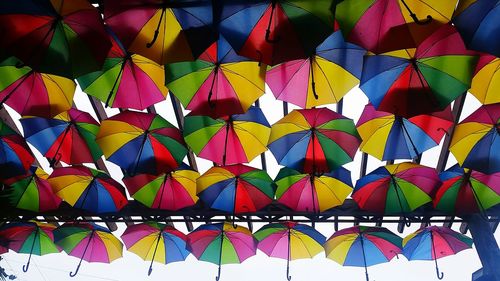 Full frame shot of colorful lanterns