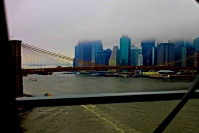 Bridge over river in city