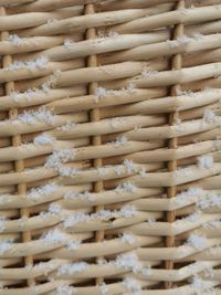 Full frame shot of stack of firewood