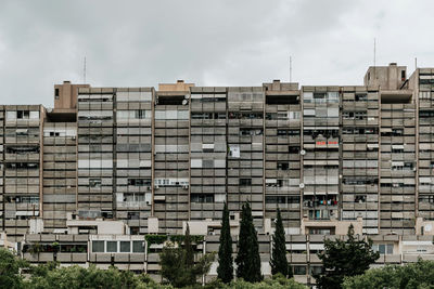 Brutalist concrete architecture of buildings in split 3 or trstenik neighborhood in split, croatia