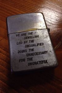 Close-up of text on wall